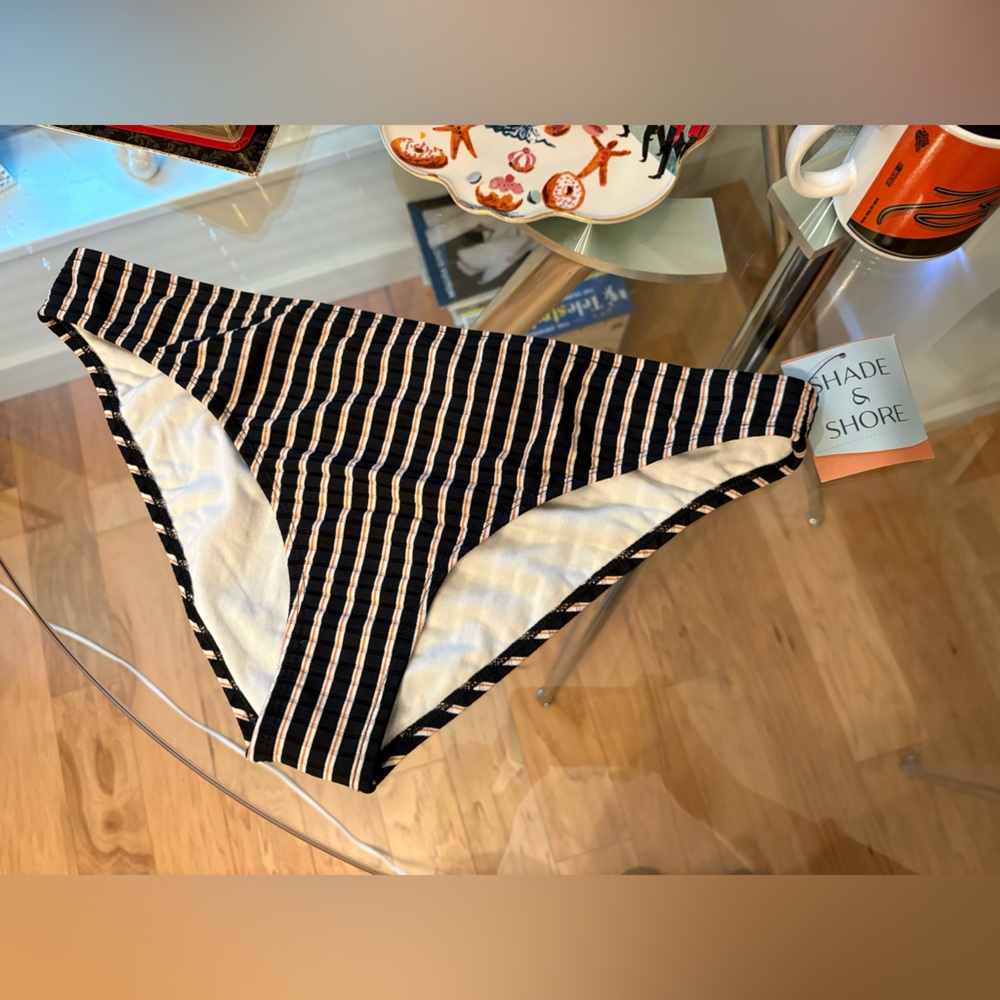 Target Shade & Shore Women's Ribbed Low-Rise Cheeky Bikini Bottom Multi Color L